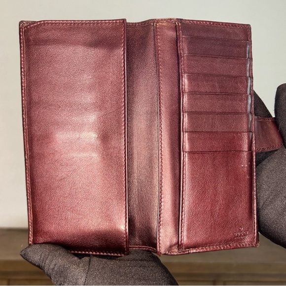 Authentic Gucci Continental Flap Wallet Guccissma Leather long wallet - Picture 8 of 12